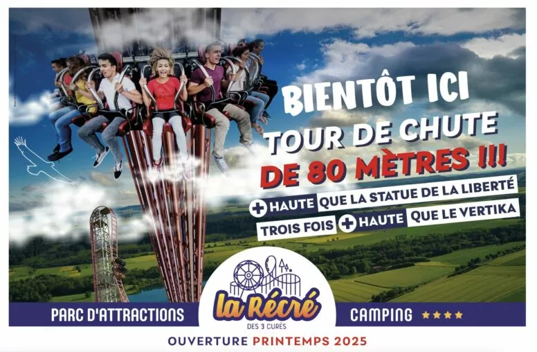 Tour de chute attraction Bretagne la Récré des 3 Curés