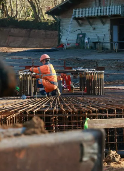 Parc d'attractions Brest Finistère Bretagne La Récré des 3 Curés chantier de la tour de chute